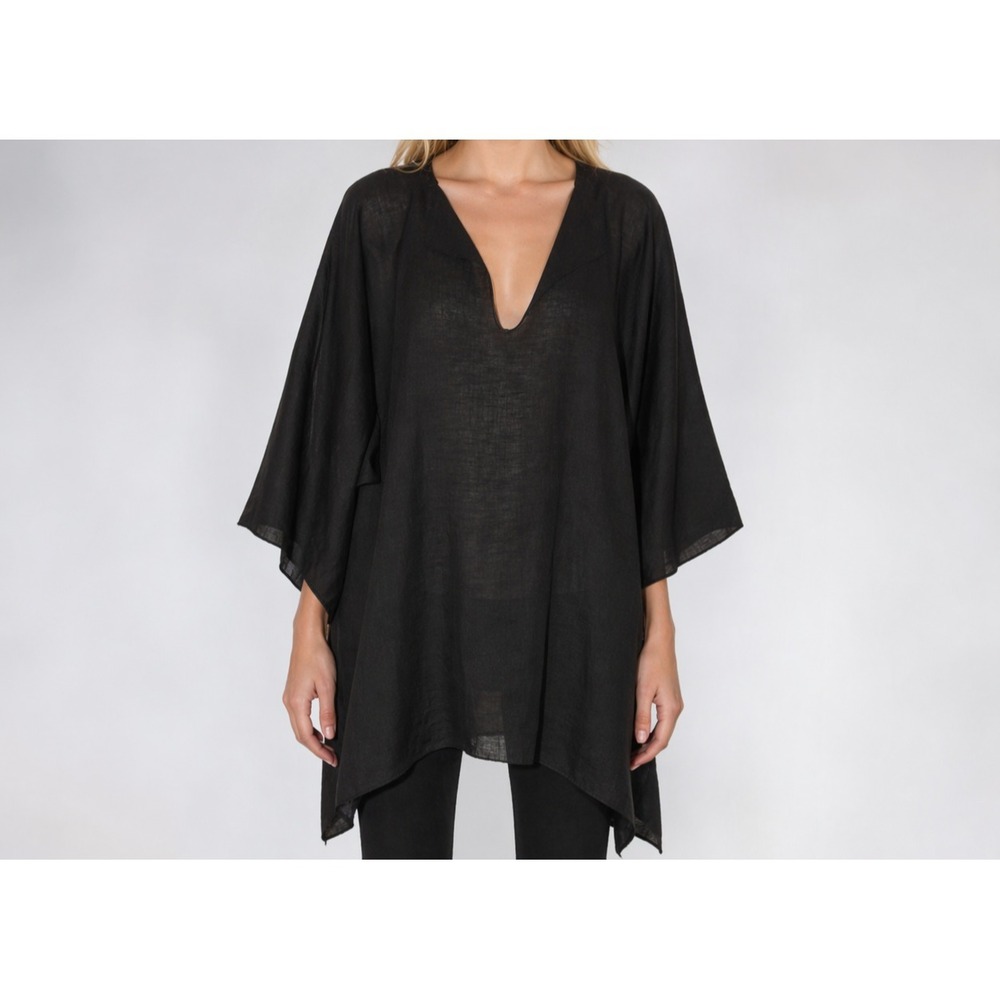 Shy Ethereal Gauzy Tunic Sheer Gauze Flowy Drapey Statement Blouse SZ One Size